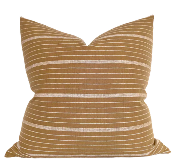 dekowe Cusco Stripe Pillow Cover in Sand Brown
