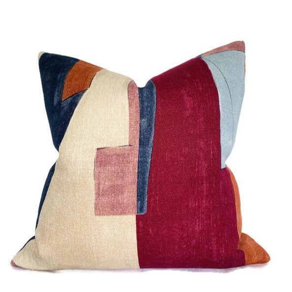 dekowe District Pillow Cover in Claret Kelly Wearstler Textiles