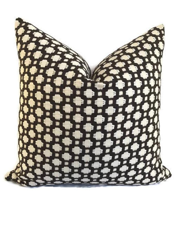 dekowe Schumacher Betwixt Pillow Cover in Charcoal