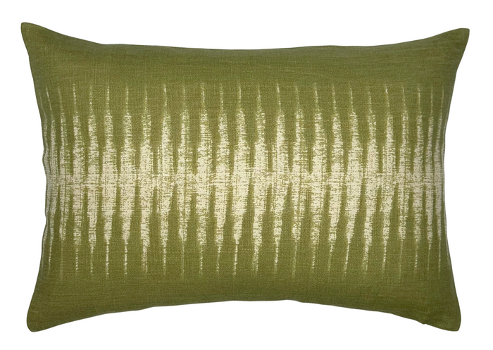 dekowe IKAT Pillow Cover in Olive Peter Dunham Textiles