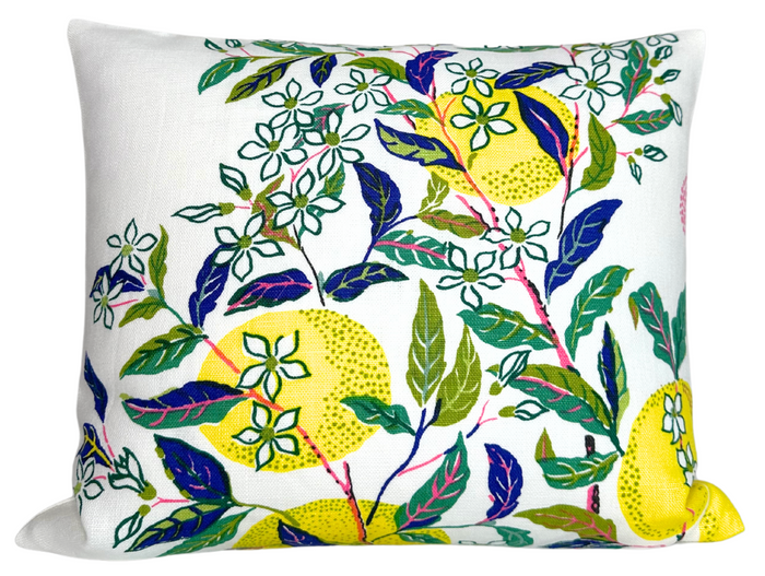 dekowe Citrus Garden Pillow Cover in Limes F. Schumacher Textiles