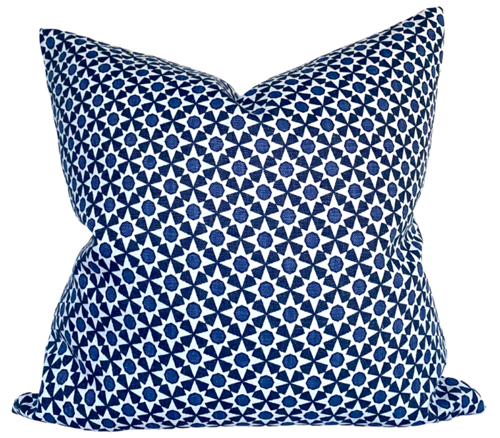 dekowe Schumacher Serendipity Pillow Cover in Blue